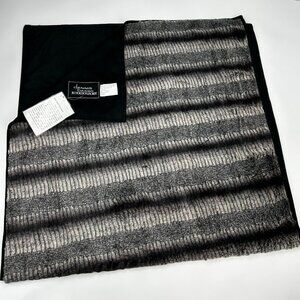 Dennis Basso Home Plush Faux Fur Throw Leopard Theme Cozy Blanket Super soft NWT